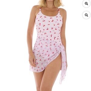 Pink Cherry Print Betsy Johnson one piece suit